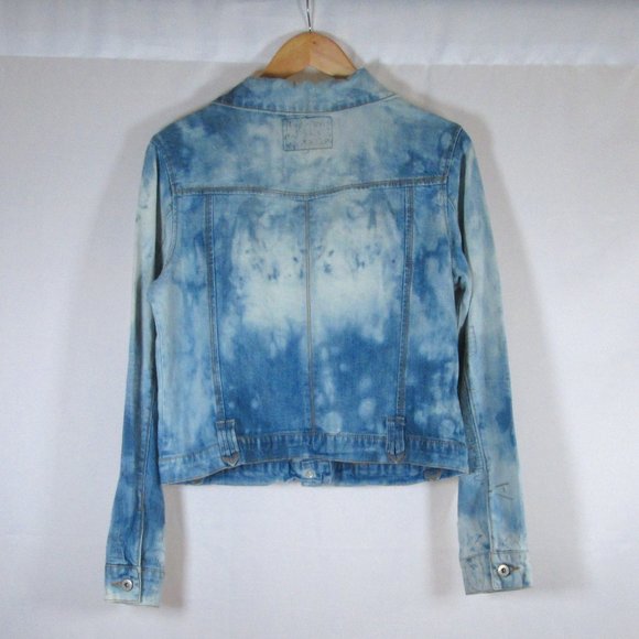 Route 66 Womens Faded Blue Jean Jacket Sz Large Band Lyrics Written Thro… - Picture 2 of 13